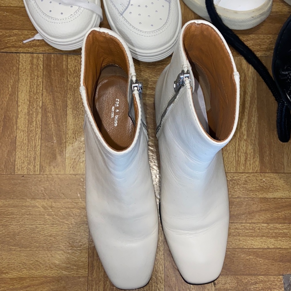 Rag & Bone white booties size 36
